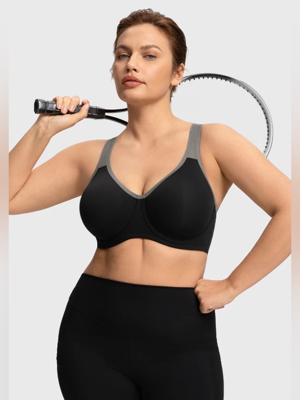 HSIA ComfyArc Unlined Outside Underwire Racerback Sports Bra